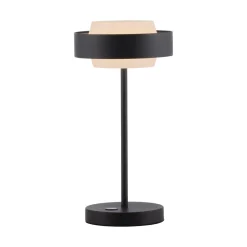 Schöner Wohnen 1flg LED Tischlampe Elmo Schwarz