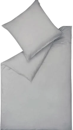 Schöner Wohnen Satin-Garnitur Pure Grau 135 x 200 cm