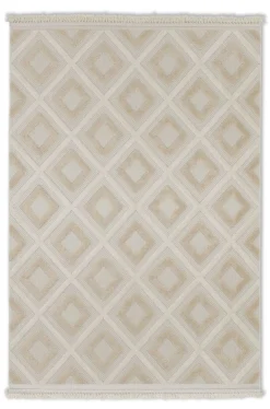 Schöner Wohnen Webteppich Summer Quadrate beige 80 x 150 cm