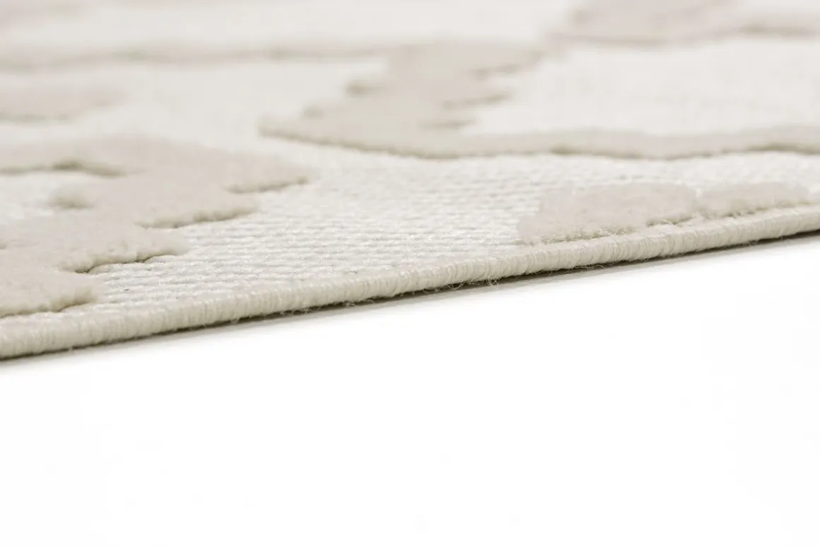 Schöner Wohnen Webteppich Summer Quadrate creme 80 x 150 cm