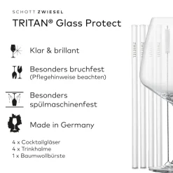 Schott Zwiesel Cocktailglas-Set After Work mit Trinkhalmen und Bürste