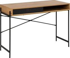 Schreibtisch Angus Eiche Schwarz