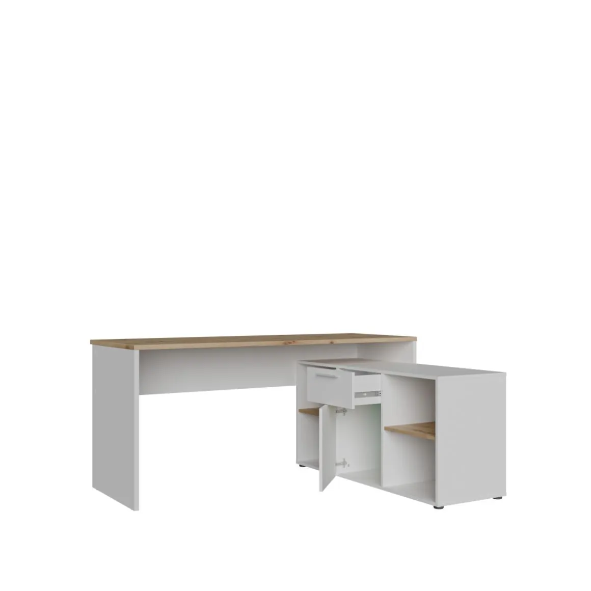 Schreibtisch Contra Costa Eicheoptik Weiß