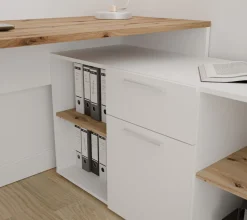 Schreibtisch Contra Costa Eicheoptik Weiß
