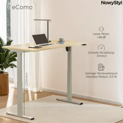 Schreibtisch eComo Akazie Aluminium 120 x 60 cm