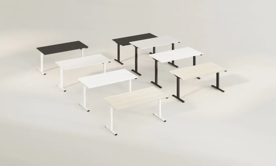 Schreibtisch eComo Platin Weiß 120 x 60 cm