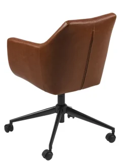 Schreibtischstuhl Nora Lederoptik Braun