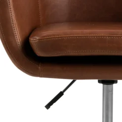 Schreibtischstuhl Nora Lederoptik Braun