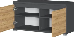 Schuhbank Lissabon Eiche Anthrazit