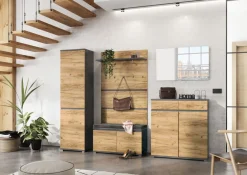 Schuhschrank Lissabon Eiche Anthrazit