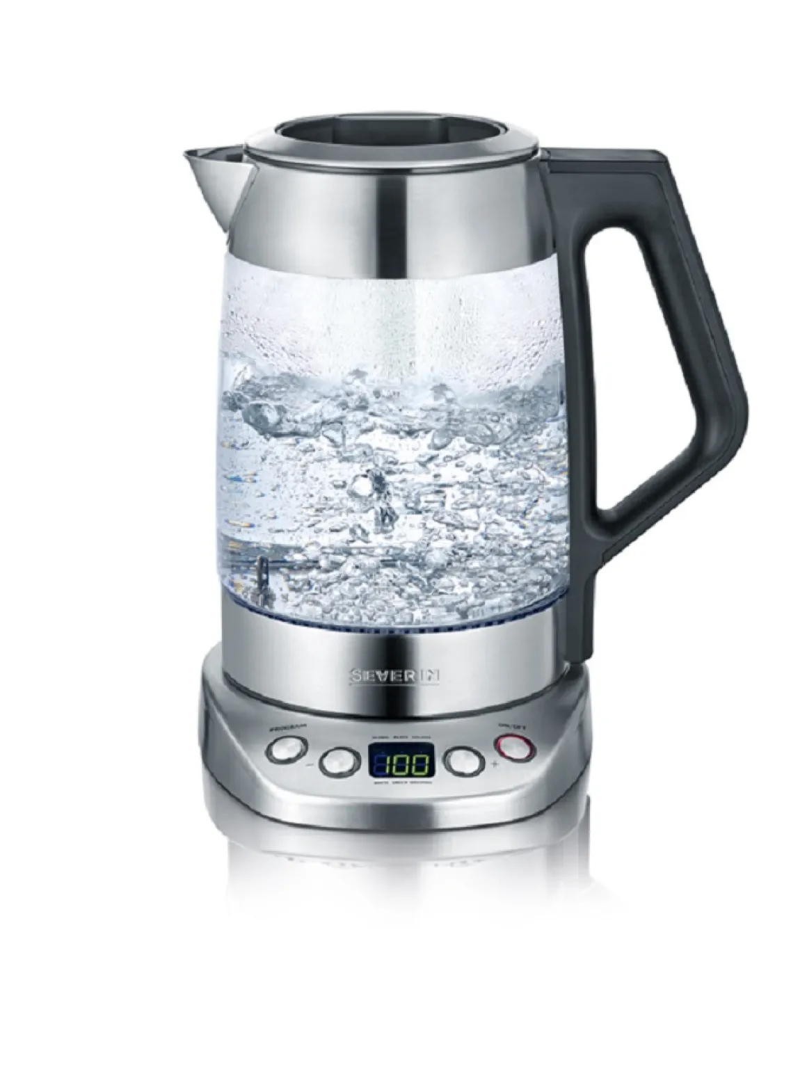 Severin Wasserkocher Deluxe Glas Edelstahl 1,7 L