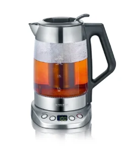 Severin Wasserkocher Deluxe Glas Edelstahl 1,7 L