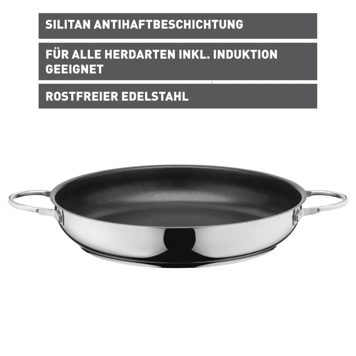 Silit Servierpfanne Calabria mit Edelstahlgriffen Ø 32 cm