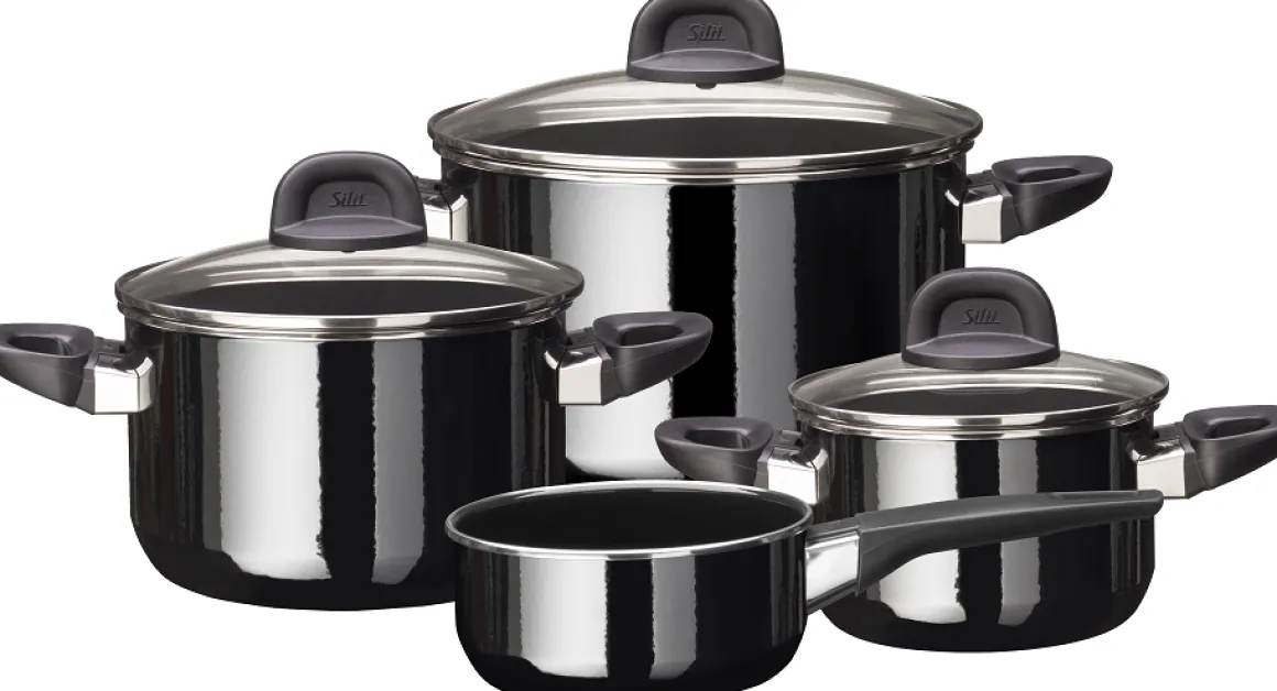 Silit 4-tlg Topf-Set Modesto Line Black