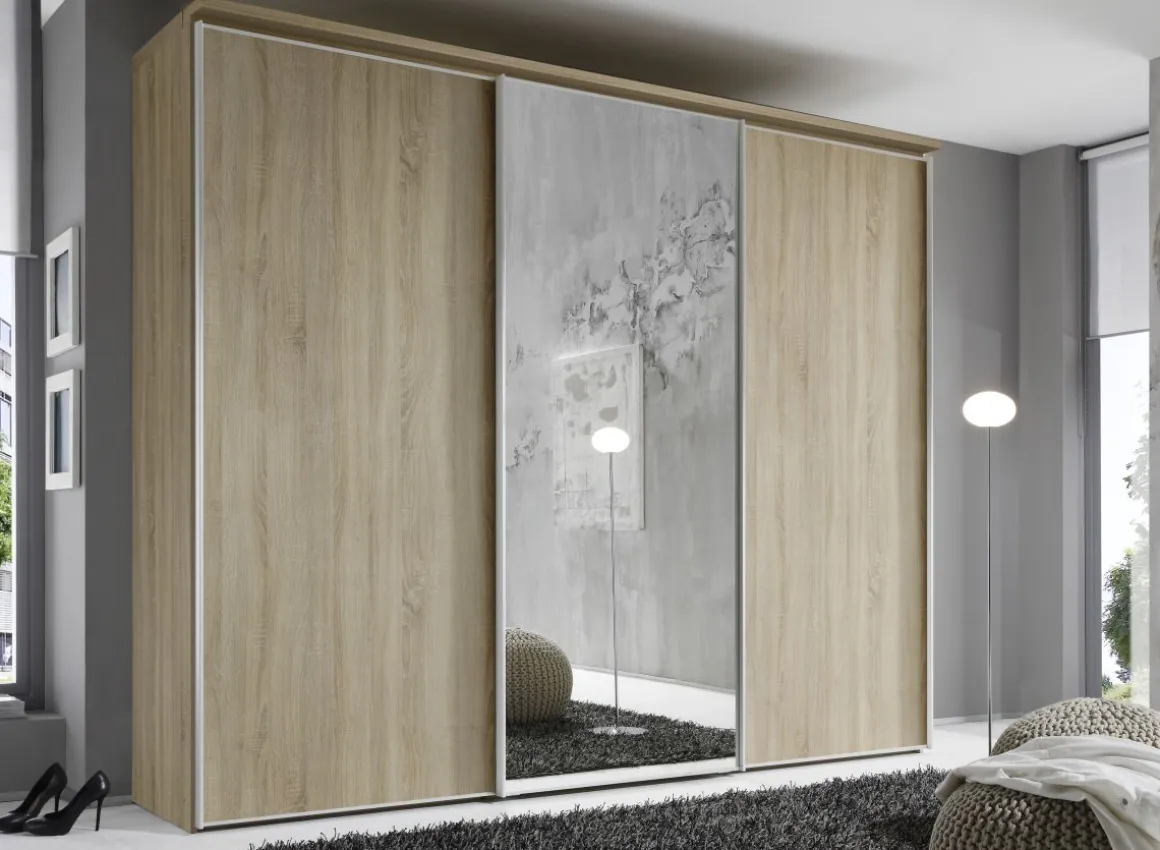 Staud Schwebetürenschrank Studioline Eiche Spiegel