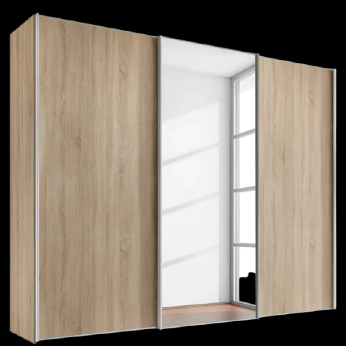 Staud Schwebetürenschrank Studioline Eiche Spiegel