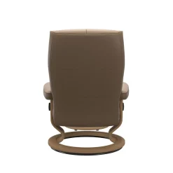 Stressless Sessel David M Classic mit Hocker Almond