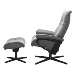 Stressless Sessel Sunrise Cross mit Hocker Grey