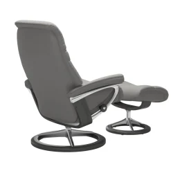 Stressless Sessel Sunrise Signature mit Hocker Grau
