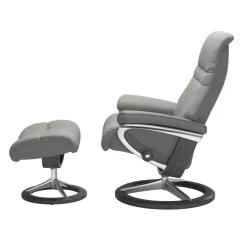 Stressless Sessel Sunrise Signature mit Hocker Grau