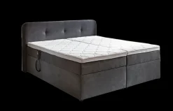 Sun Garden Boxspringbett Gabriola mit Bettkasten Grau 180x200 cm