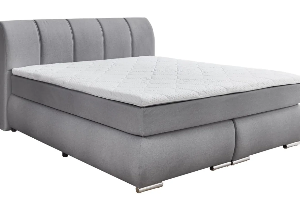 Sun Garden Boxspringbett Graz Grau 180 x 200 cm