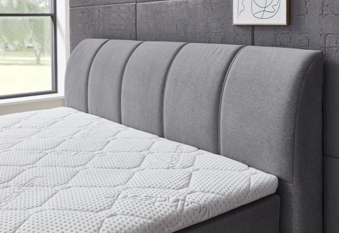 Sun Garden Boxspringbett Graz Grau 180 x 200 cm