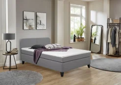 Sun Garden Boxspringbett Joliet Grau 140 x 200 cm