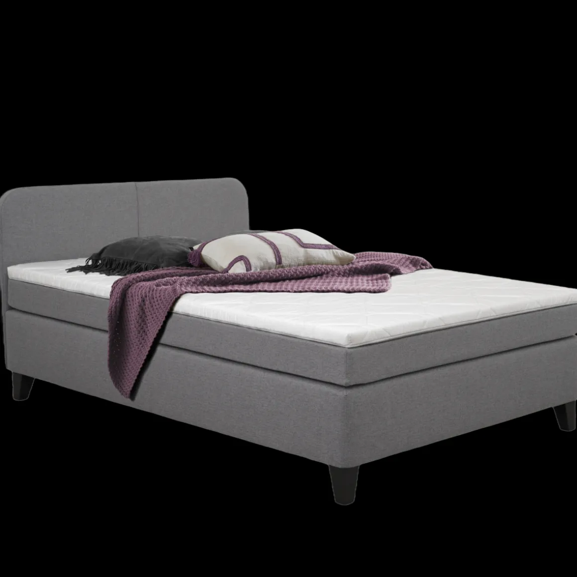 Sun Garden Boxspringbett Joliet Grau 140 x 200 cm