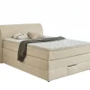 Sun Garden Boxspringbett Kurt mit Bettkasten Cord Natur 120 x 200 cm