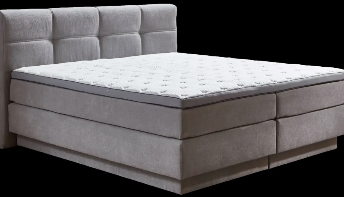 Sun Garden Boxspringbett Portage mit Bettkasten Silber 180 x 200 cm