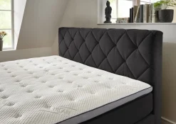 Sun Garden Boxspringbett Rockaway Anthrazit 140 x 200 cm
