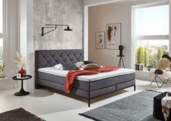 Sun Garden Boxspringbett Rockaway Anthrazit 140 x 200 cm