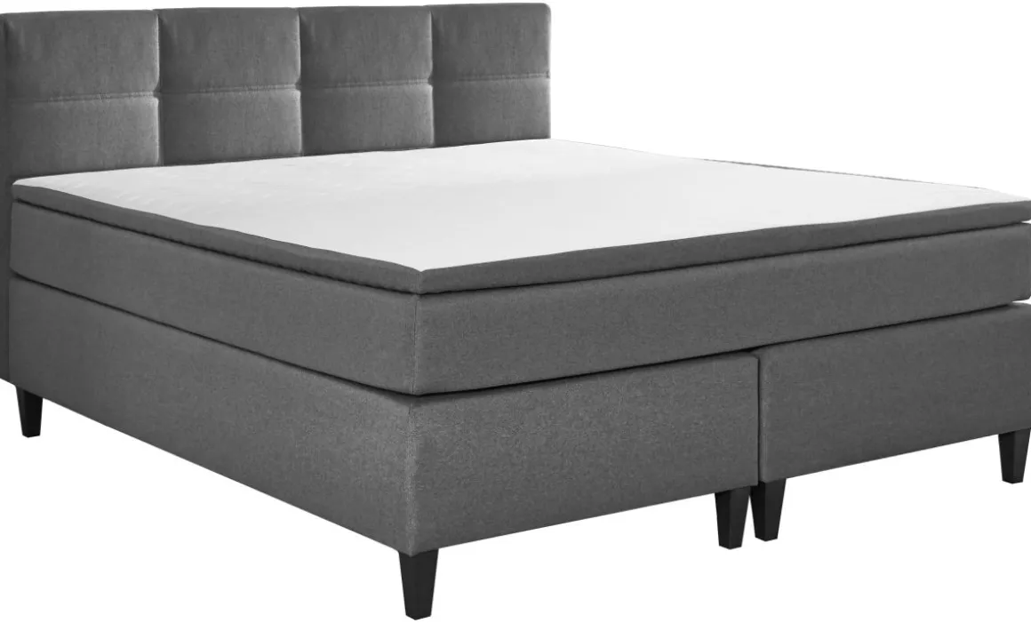 Sun Garden Boxspringbett Surrey Anthrazit 140 x 200 cm