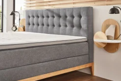 Sun Garden Boxspringbett Westwood Grau 180 x 200 cm