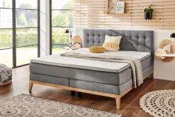 Sun Garden Boxspringbett Westwood Grau 180 x 200 cm