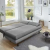 Sun Garden Cord Schlafsofa Bern mit Stauraum Grau