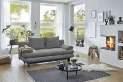 Sun Garden Cord Schlafsofa Bern mit Stauraum Grau
