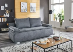 Sun Garden Schlafsofa Lenon mit Stauraum Grau