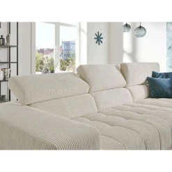 Systempolster Ecksofa 15053 Cord Beige