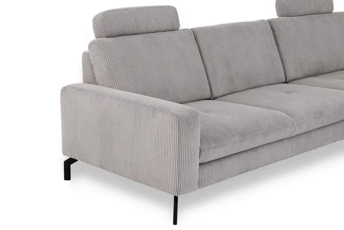 Systempolster Ecksofa 20110 Cord Grau