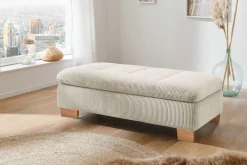 Systempolster Ecksofa 14007 Cord Natur