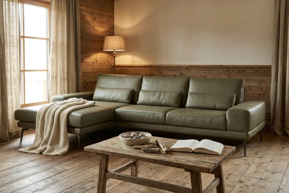 Systempolster Ecksofa 1136 Olive