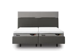Tempur Boxspringbett Flat Pro SmartCool starr Grau 180 x 200 cm