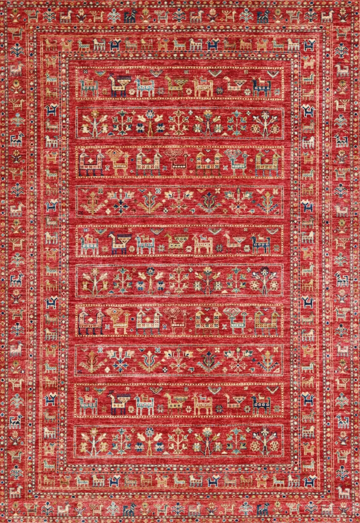 Teppich aus Afghanistan Smaragd 170 x 240 cm
