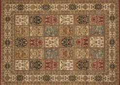 Teppich aus Indien Bachtiari rot 60 x 90 cm