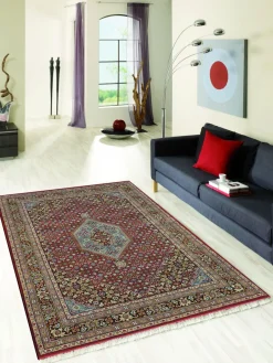 Teppich aus Indien Benaras Bidjar 50 rot 40 x 60 cm