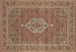 Teppich aus Indien Benaras Bidjar 50 rot 40 x 60 cm
