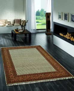 Teppich aus Indien Bikaner Mir 20 beige 40 x 60 cm