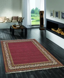 Teppich aus Indien Bikaner Mir 50 rot 40 x 60 cm
